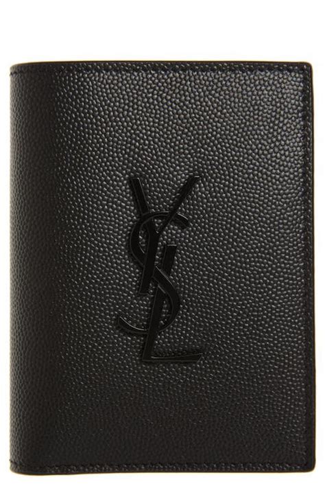 ysl monogram pebbled leather bifold wallet|YSL wallets for women.